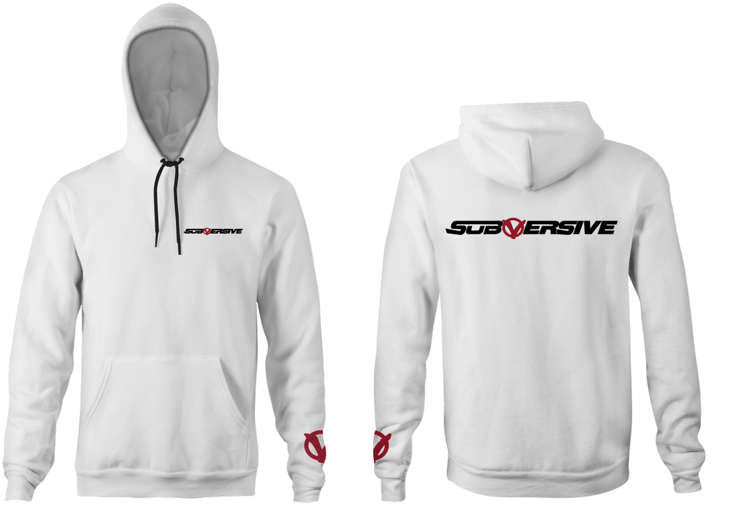 Subversive White Unisex Adult Hooded Sweatshirt