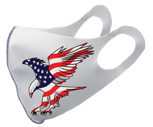 US Eagle Flag White Olson Face Mask