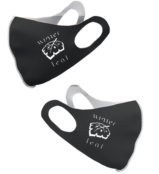 Winter Leaf Black Olson Face Mask