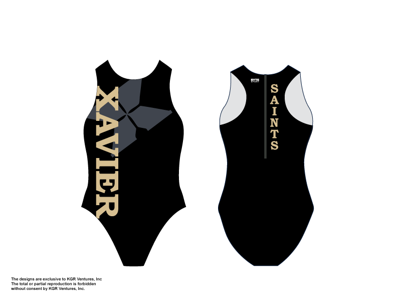 Xavier Prep High School Water Polo 2019 Custom Women's Water Polo Suit