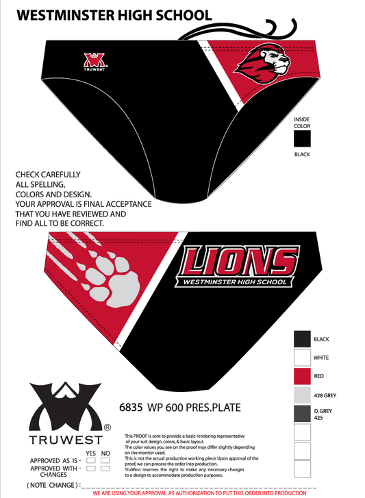Westminster Water Polo Suit
